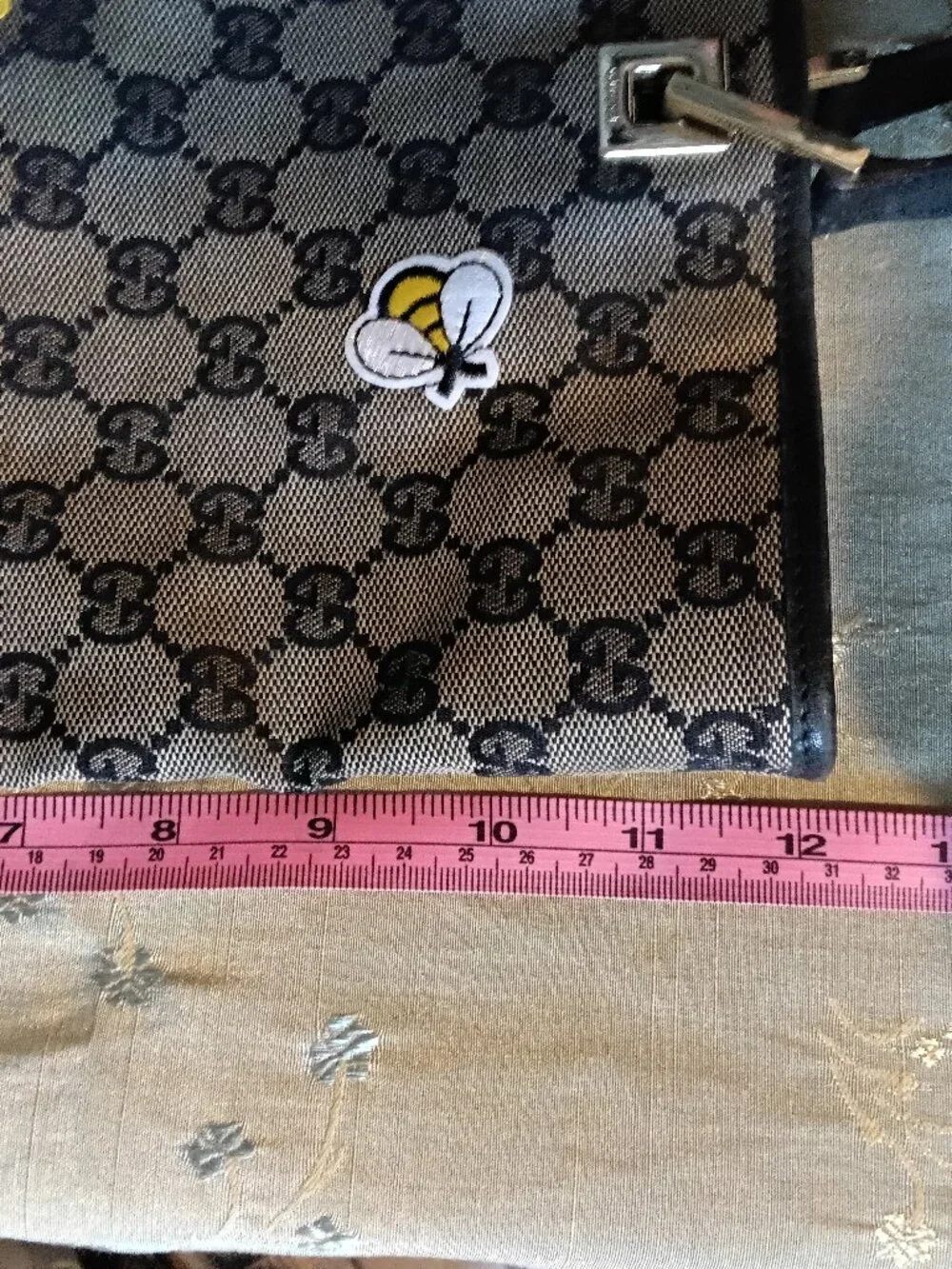 Custom - Gucci Tote - Bee and Floral Embellished